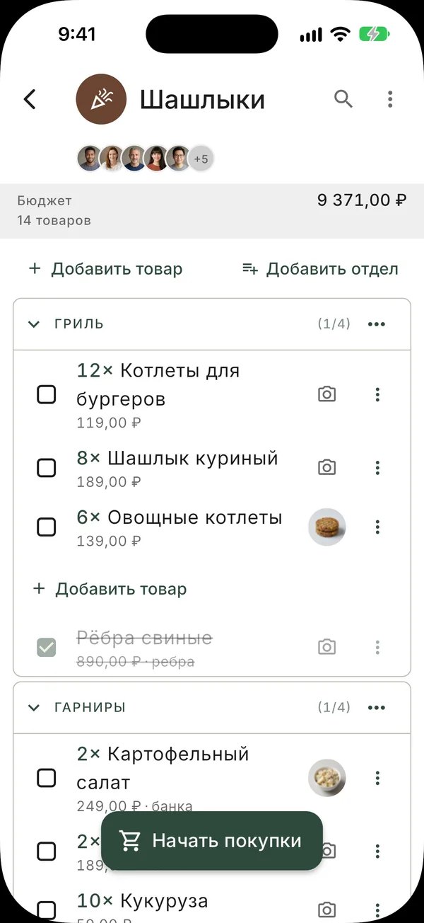 Список, доступный нескольким людям, со всеми, кто может в него добавлять